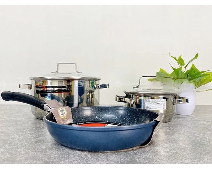 Bộ nồi chảo đáy từ Happy Cook HC05-CBPT