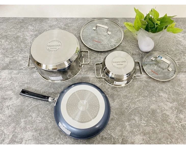 Bộ nồi chảo đáy từ Happy Cook HC05-CBPT