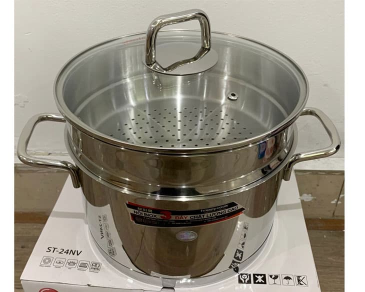 Bộ xửng Inox cao cấp HappyCook ST-24NV