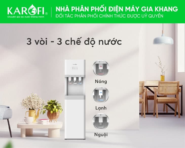 Cây nước nóng lạnh nguội Karofi HCV208