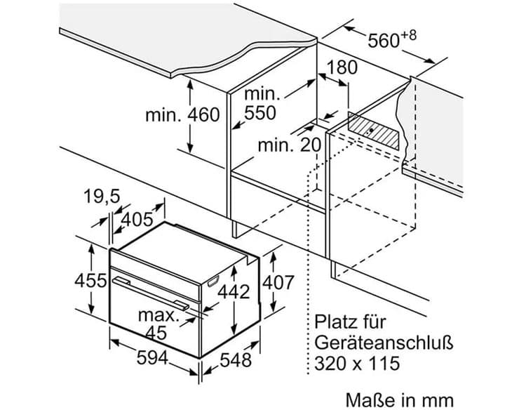 Lò hấp âm tủ Bosch CDG634AS0