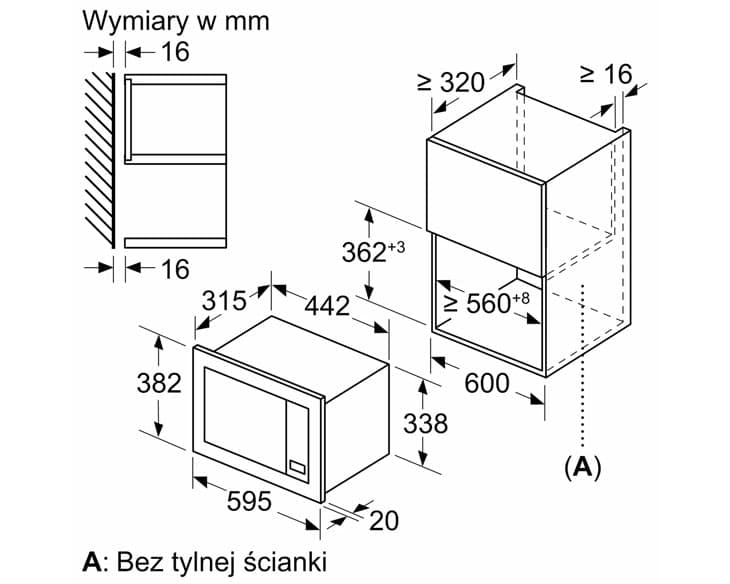 Lò vi sóng âm tủ Bosch 20 lít BEL620MB3