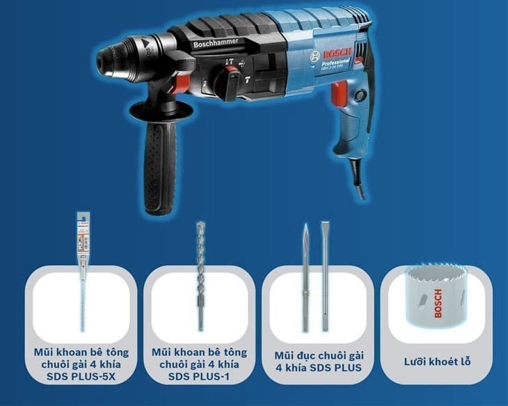 Máy khoan búa điện Bosch GBH 2-24 DRE