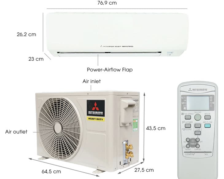Máy lạnh Mitsubishi Heavy 1 HP SRK09CTR-S5