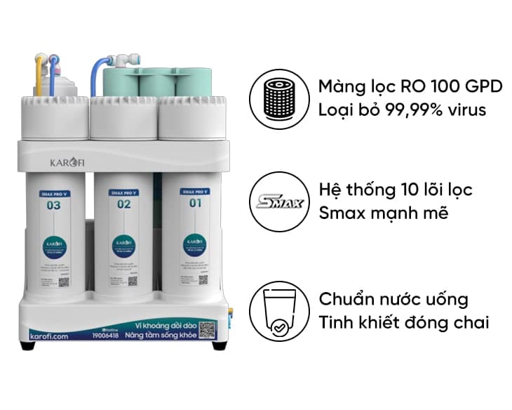 Máy lọc nước để gầm Karofi KAQ-U05 Pro