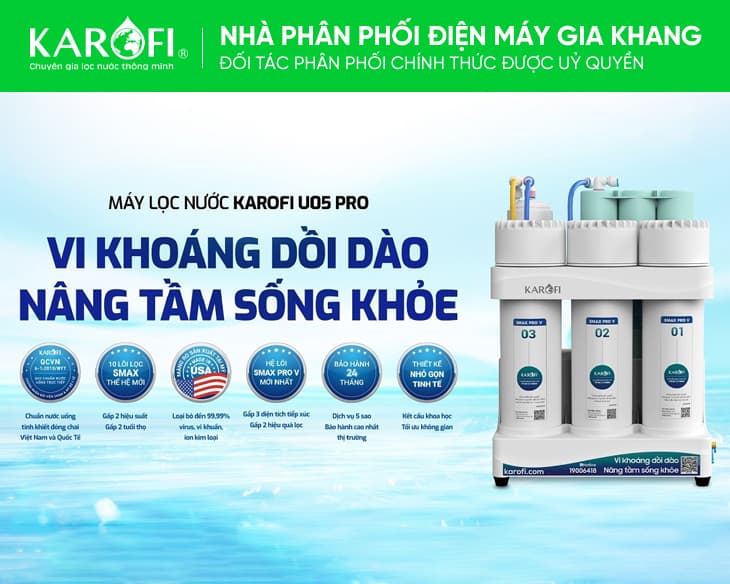 Máy lọc nước để gầm Karofi KAQ-U05 Pro