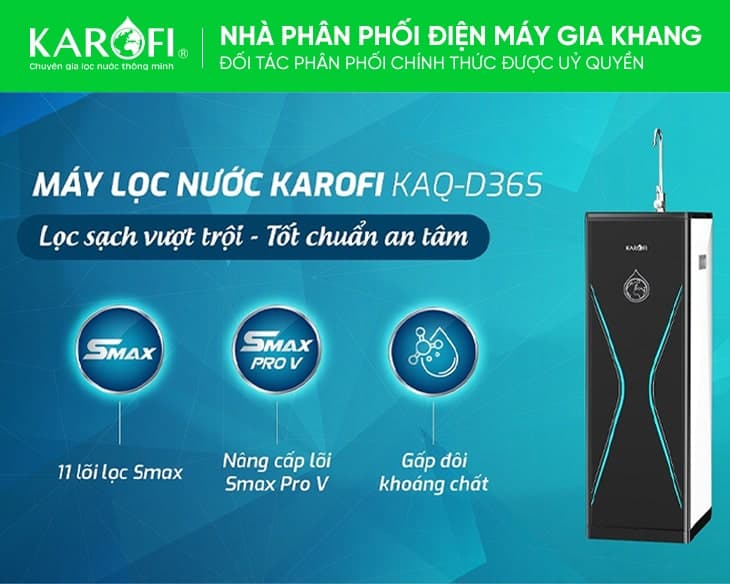 Máy lọc nước Karofi KAQ-D36S