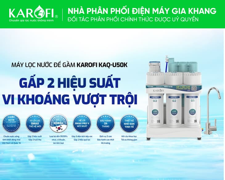Máy lọc nước Karofi KAQ-U50K
