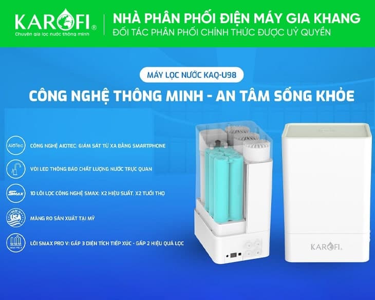 Máy lọc nước Karofi KAQ-U98