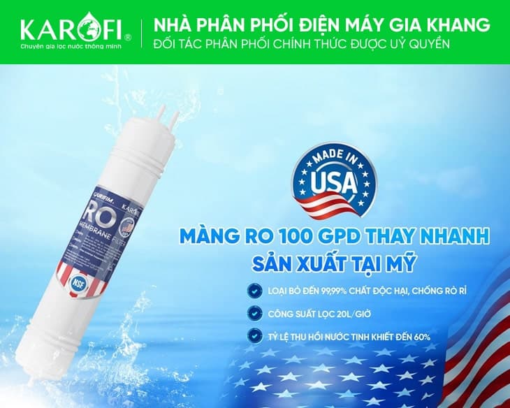 Máy lọc nước nóng lạnh Karofi KAD-D66S