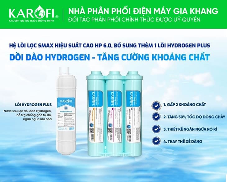 Máy lọc nước nóng lạnh Karofi KAD-D69