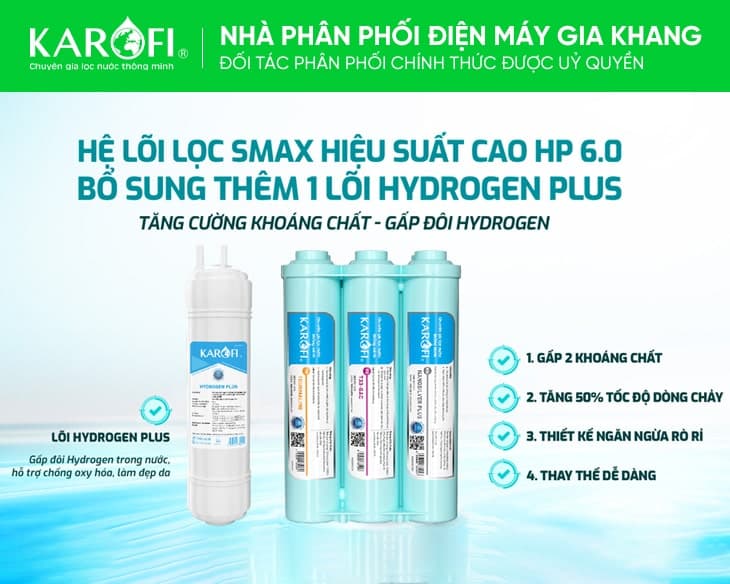 Máy lọc nước nóng lạnh Karofi KAD-M68