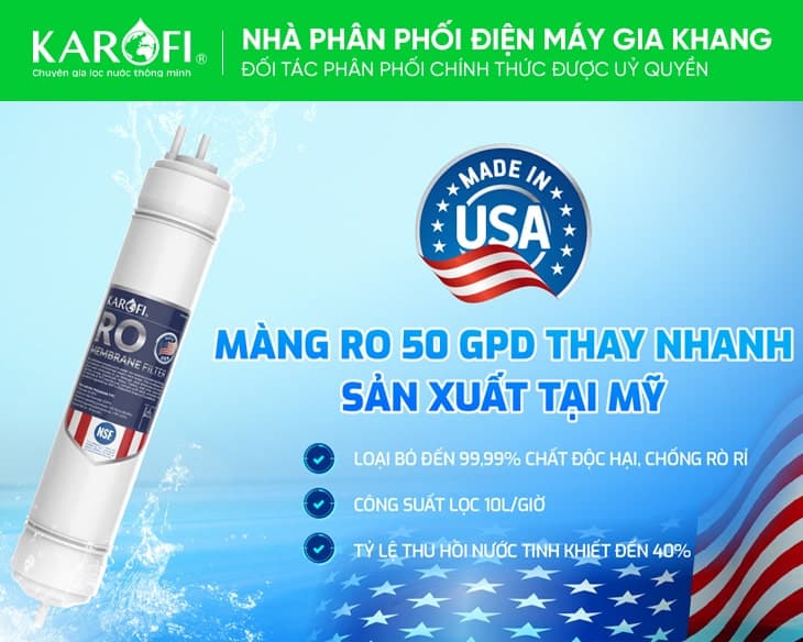 Máy lọc nước nóng lạnh Karofi KAD-M68