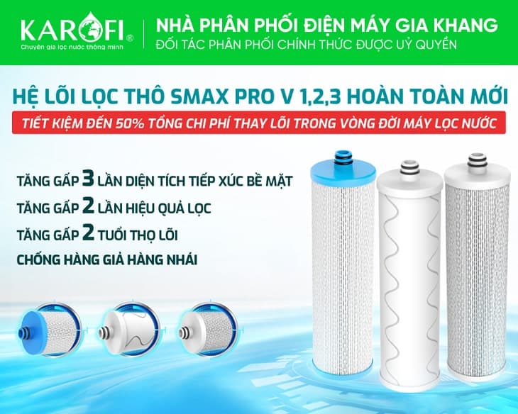Máy lọc nước nóng lạnh Karofi KAD-M68
