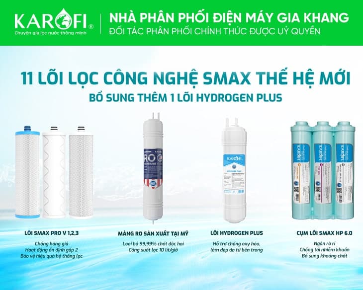 Máy lọc nước nóng lạnh Karofi KAD-M68