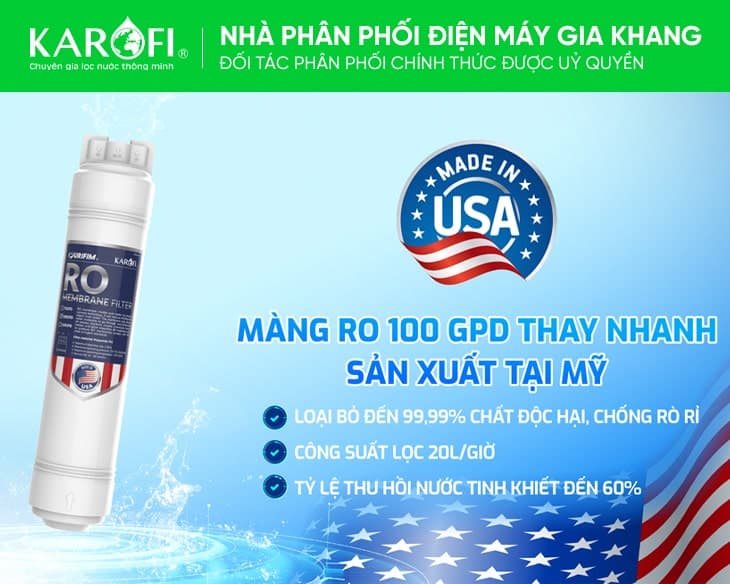 Máy lọc nước RO Karofi KAQ-U95 PRO