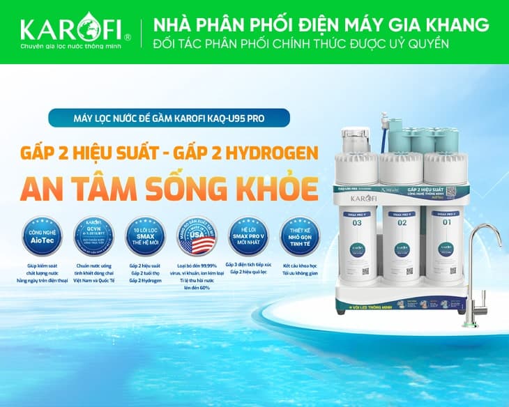 Máy lọc nước RO Karofi KAQ-U95 PRO