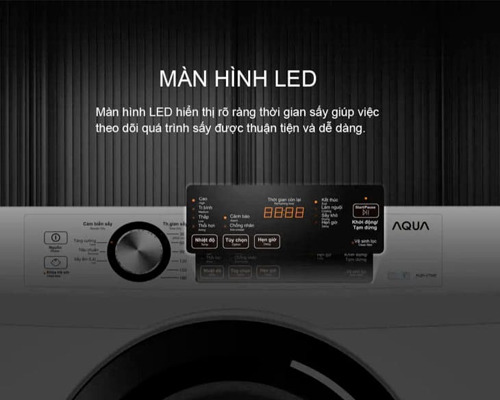 Máy Sấy Thông Hơi Aqua 9 Kg AQH-V901K(PS)