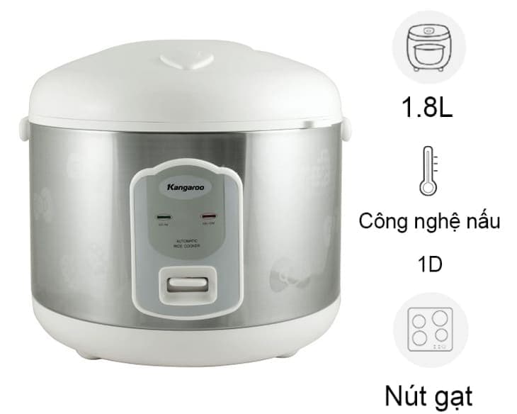 Nồi cơm nắp gài Kangaroo 1.8 lít KGRC29D