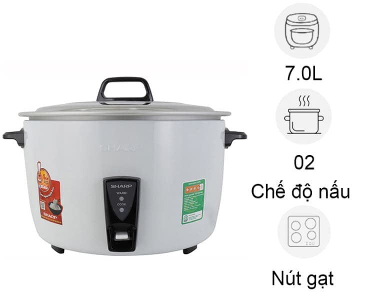 Nồi cơm nắp rời Sharp 7 lít KSH-D77V