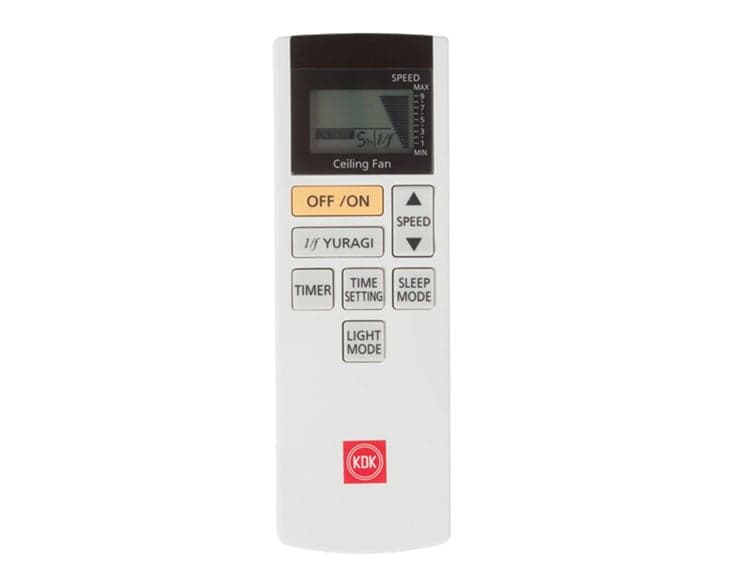 Quạt trần KDK 5 cánh DC inverter U60FW(BK)