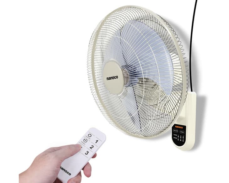 Quạt treo tường Nanoco NWF1612RC-BE