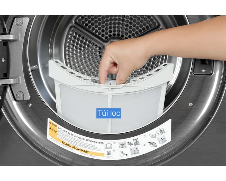 Tháp Giặt Sấy LG 14/10 kg WT1410NHB